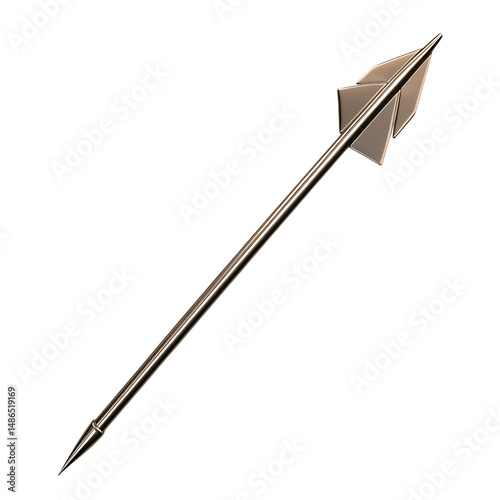 Modern Arrow with Smooth Transitions and a Lean Isolated on Transparent Background