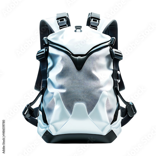 Modern Waterproof Dry Bag with a Futuristic Design Isolated on Transparent Background