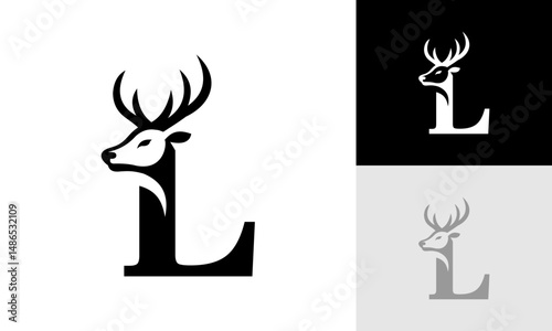 letter L deer logo
