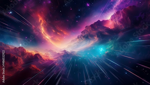 candles and space nebula spacein church