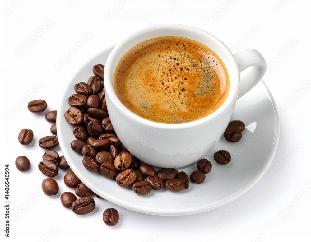 Cup of coffee over white background Cup of coffee over white background