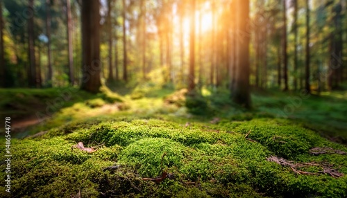 image of forest ground with blurry background
