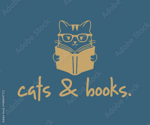 Cats and books, Trendy and fun book lover t shirt design featuring reading quotes and stylish graphics for bibliophiles and bookworms