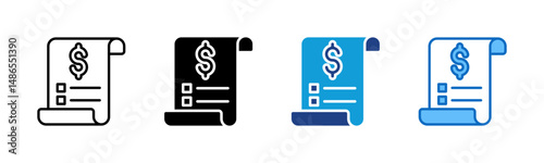 Financial Plan - Multi Style - financial document with dollar sign, indicating budget planning and expense tracking