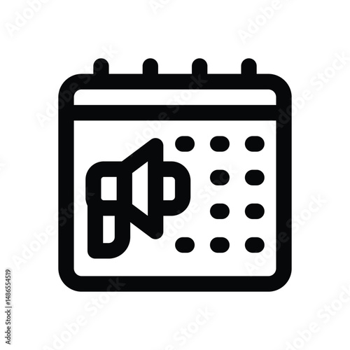 calender line icon. Clean and minimalist vector icon for websites, mobile apps, presentations, and logos. Fully scalable and customizable for any project.