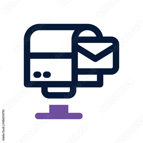 mailbox duotone icon. Sleek and modern vector icon for websites, mobile apps, marketing materials, and corporate design. Fully scalable and ready to use.
