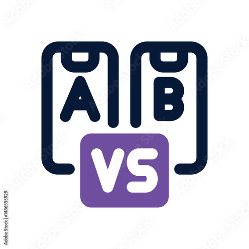 ab testing duotone icon. Sleek and modern vector icon for websites, mobile apps, marketing materials, and corporate design. Fully scalable and ready to use.
