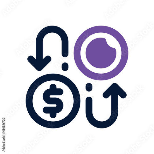 exchange duotone icon. Sleek and modern vector icon for websites, mobile apps, marketing materials, and corporate design. Fully scalable and ready to use.