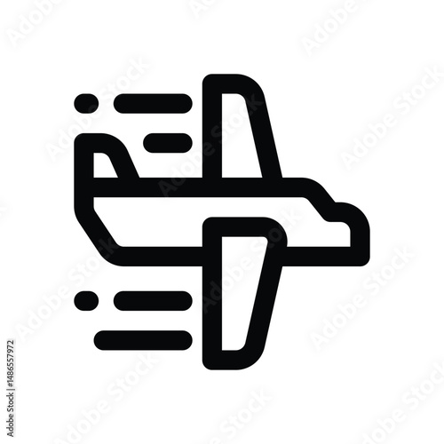 airline line icon. Clean and minimalist vector icon for websites, mobile apps, presentations, and logos. Fully scalable and customizable for any project.