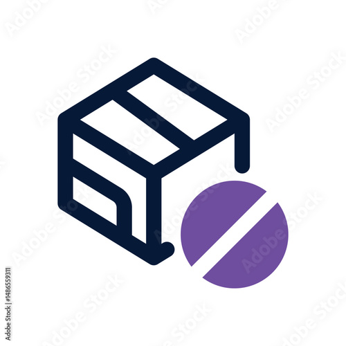 no delivery duotone icon. Sleek and modern vector icon for websites, mobile apps, marketing materials, and corporate design. Fully scalable and ready to use.