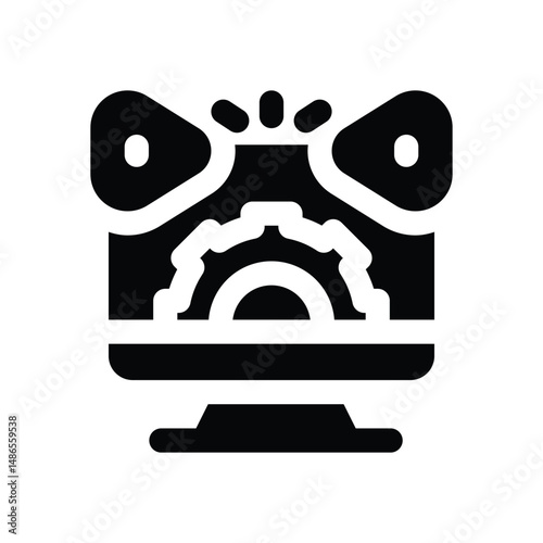 content managing glyph icon. Strong and solid vector icon for websites, mobile interfaces, presentations, and visual branding. High quality and easy to edit.