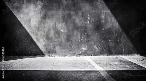 Dramatic Black and White Concrete Wall Background Texture