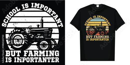 But Farming is Importanter Farmer Tractor Funny Farm Boys T-Shirt