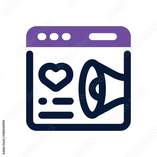 web promotion duotone icon. Sleek and modern vector icon for websites, mobile apps, marketing materials, and corporate design. Fully scalable and ready to use.