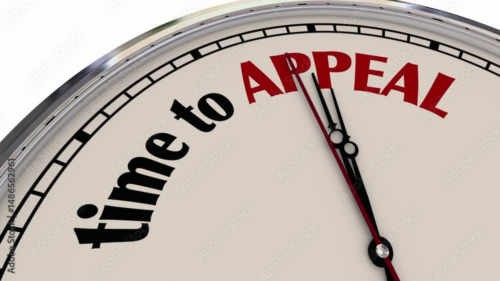 Time to Appeal Clock Apply Ask File for New Decision Review 3d Animation
