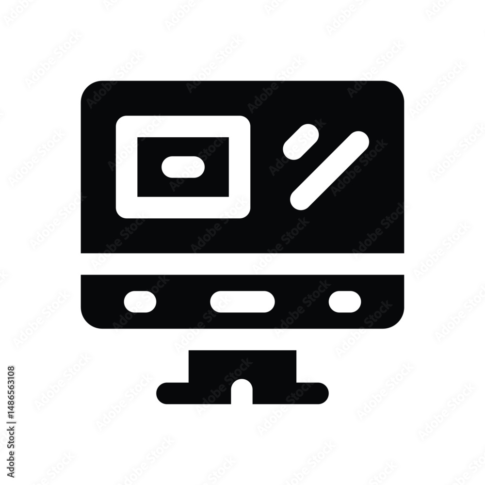 monitor glyph icon. Strong and solid vector icon for websites, mobile interfaces, presentations, and visual branding. High quality and easy to edit. monitor glyph icon. Strong and solid vector icon for websites, mobile interfaces, presentations, and visual branding. High quality and easy to edit.