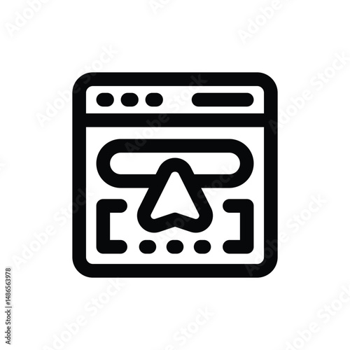 submit line icon. Clean and minimalist vector icon for websites, mobile apps, presentations, and logos. Fully scalable and customizable for any project.