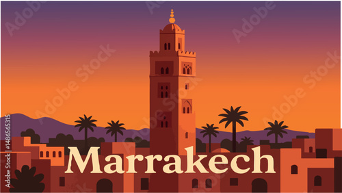 Marrakech Cityscape with Medina.eps