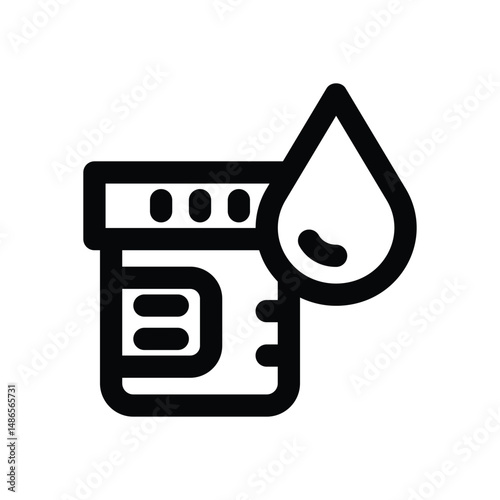 urine sample line icon. Clean and minimalist vector icon for websites, mobile apps, presentations, and logos. Fully scalable and customizable for any project.