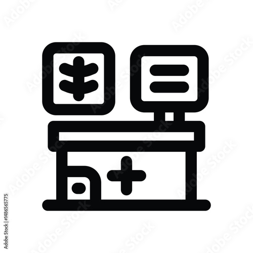 densitometry line icon. Clean and minimalist vector icon for websites, mobile apps, presentations, and logos. Fully scalable and customizable for any project.