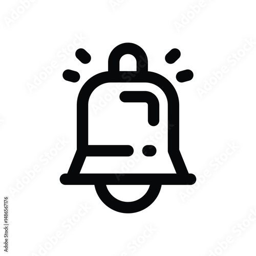 notification line icon. Clean and minimalist vector icon for websites, mobile apps, presentations, and logos. Fully scalable and customizable for any project.