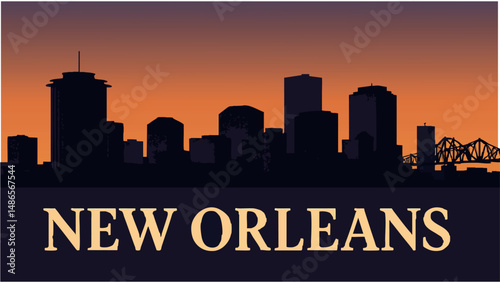 New Orleans Nighttime View with Street Lights.eps