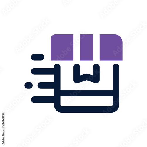 fast delivery duotone icon. Sleek and modern vector icon for websites, mobile apps, marketing materials, and corporate design. Fully scalable and ready to use.