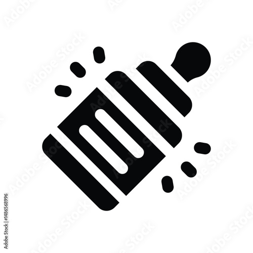 baby bottle glyph icon. Strong and solid vector icon for websites, mobile interfaces, presentations, and visual branding. High quality and easy to edit.
