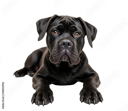 Black Dog Lying Down