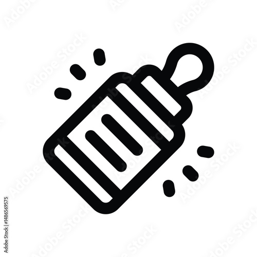 baby bottle line icon. Clean and minimalist vector icon for websites, mobile apps, presentations, and logos. Fully scalable and customizable for any project.