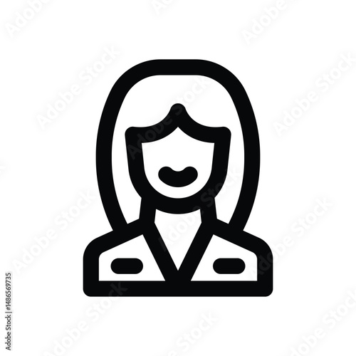 doctor line icon. Clean and minimalist vector icon for websites, mobile apps, presentations, and logos. Fully scalable and customizable for any project.