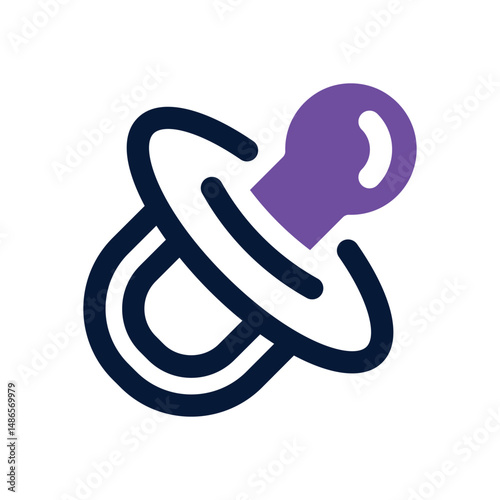 pacifier duotone icon. Sleek and modern vector icon for websites, mobile apps, marketing materials, and corporate design. Fully scalable and ready to use.