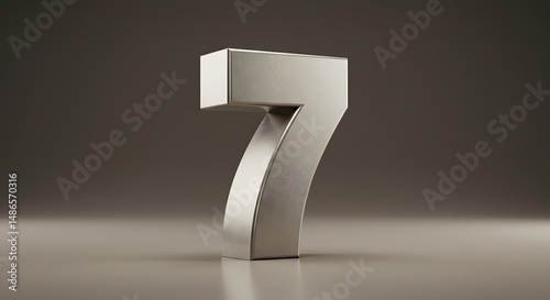 3d silver number 7