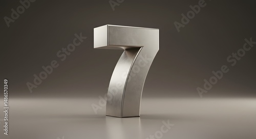 3d silver number 7