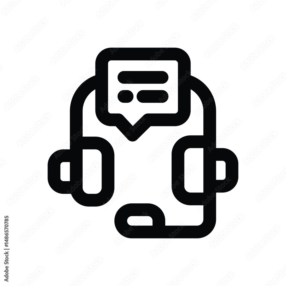 support line icon. Clean and minimalist vector icon for websites, mobile apps, presentations, and logos. Fully scalable and customizable for any project. support line icon. Clean and minimalist vector icon for websites, mobile apps, presentations, and logos. Fully scalable and customizable for any project.