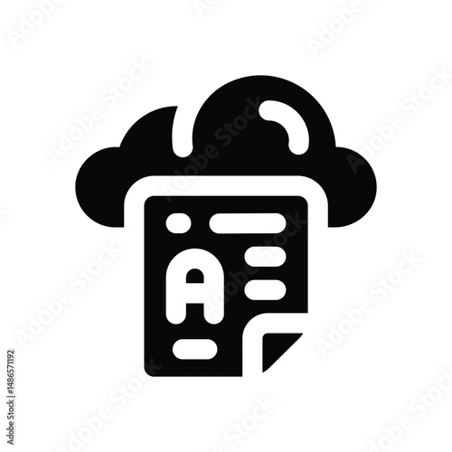 storage glyph icon. Strong and solid vector icon for websites, mobile interfaces, presentations, and visual branding. High quality and easy to edit.