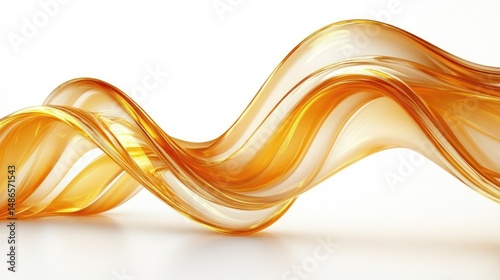 Flowing amber liquid abstract background dynamic waves smooth texture clean design