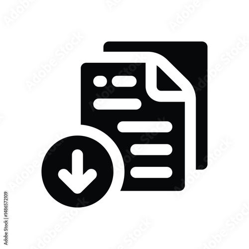 download glyph icon. Strong and solid vector icon for websites, mobile interfaces, presentations, and visual branding. High quality and easy to edit.