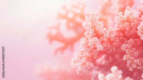Delicate pink coral close up soft texture underwater nature scene