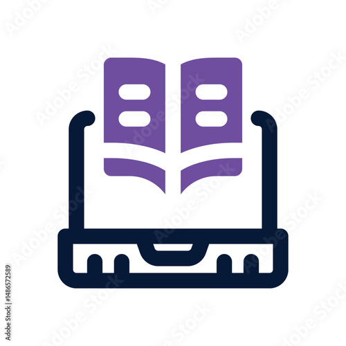 online learning duotone icon. Sleek and modern vector icon for websites, mobile apps, marketing materials, and corporate design. Fully scalable and ready to use.