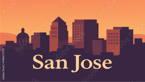 San Jose Cityscape with Silicon Valley