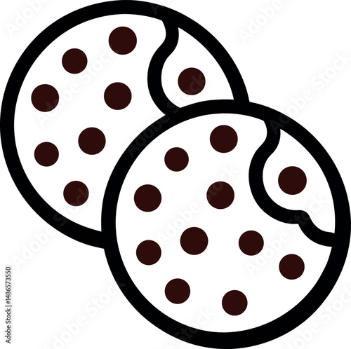 Chocolate Chip Cookies - Sweet Dessert Icon