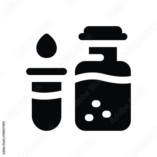 bottle glyph icon. Strong and solid vector icon for websites, mobile interfaces, presentations, and visual branding. High quality and easy to edit.