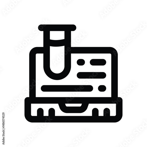 laptop line icon. Clean and minimalist vector icon for websites, mobile apps, presentations, and logos. Fully scalable and customizable for any project.