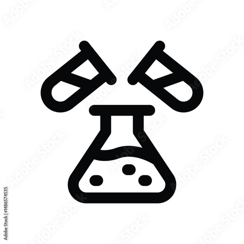 experiment line icon. Clean and minimalist vector icon for websites, mobile apps, presentations, and logos. Fully scalable and customizable for any project.