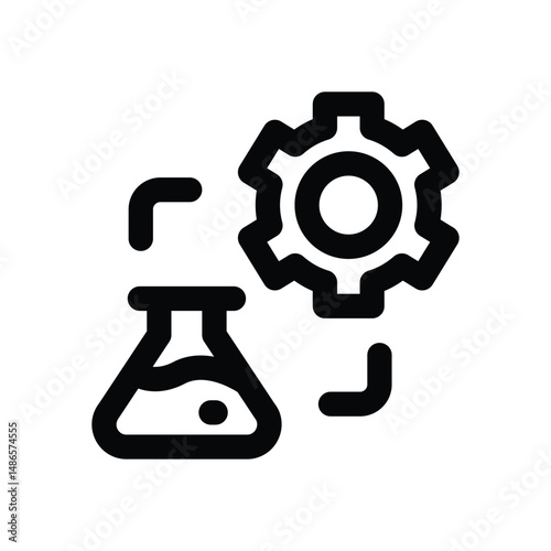 bioengineering line icon. Clean and minimalist vector icon for websites, mobile apps, presentations, and logos. Fully scalable and customizable for any project.