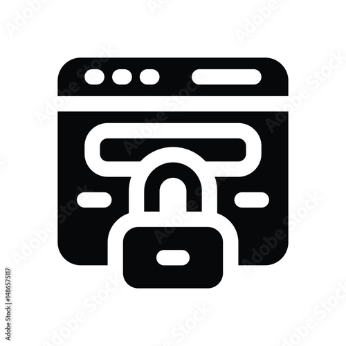 confidentiality glyph icon. Strong and solid vector icon for websites, mobile interfaces, presentations, and visual branding. High quality and easy to edit.
