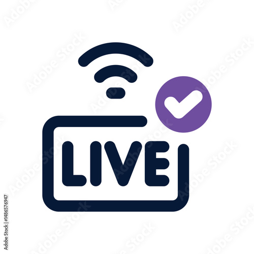 live duotone icon. Sleek and modern vector icon for websites, mobile apps, marketing materials, and corporate design. Fully scalable and ready to use.