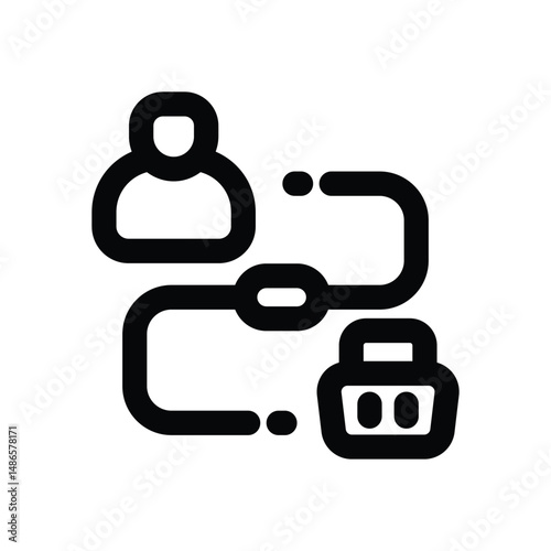 costumer journey line icon. Clean and minimalist vector icon for websites, mobile apps, presentations, and logos. Fully scalable and customizable for any project.