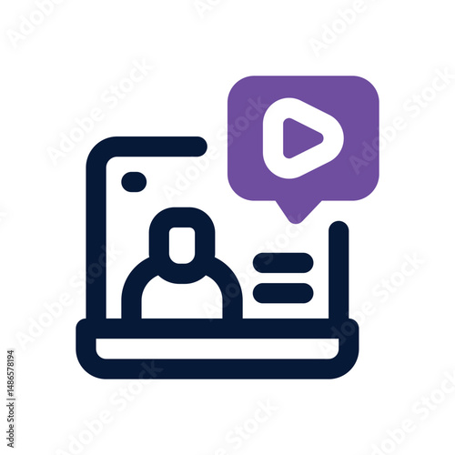 webinar duotone icon. Sleek and modern vector icon for websites, mobile apps, marketing materials, and corporate design. Fully scalable and ready to use.